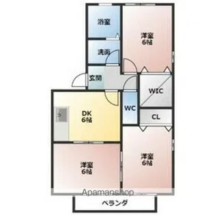 ジュネスSAGA【3階】の間取り