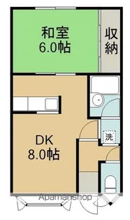 榎本第2桧荘【3階】の間取り