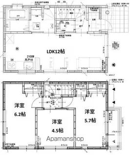 東京都立川市砂川町7丁目【一戸建】の間取り