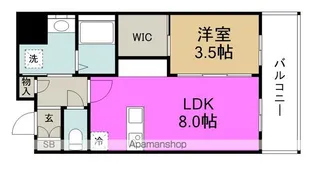 エスリードレジデンスザ・グラン大阪福島アクシス【2階】の間取り