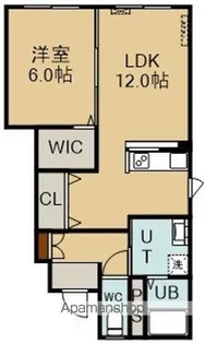 メゾン・ド・ベースUCCHI【103号室】の間取り