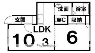 シティハイツ3【B号室】の間取り