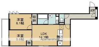 TORISIA新河岸【1階】の間取り