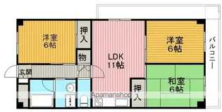 メゾン二本松【4階】の間取り