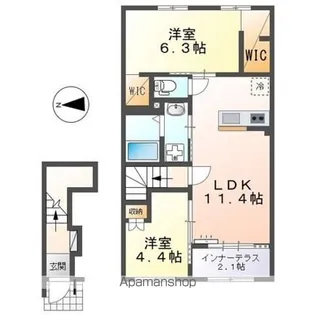ユニバース【2階】の間取り
