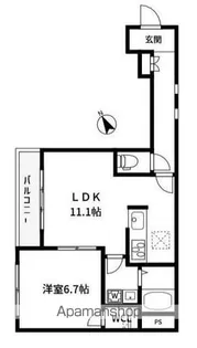 アロハス神楽坂【1階】の間取り
