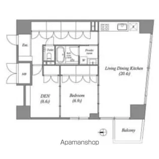 LASANTE葵【601号室】の間取り