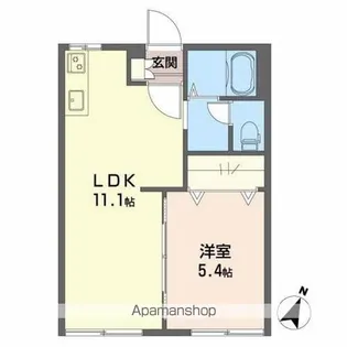 月ケ丘ハイツ【1階】の間取り