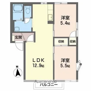 クレストC【1階】の間取り