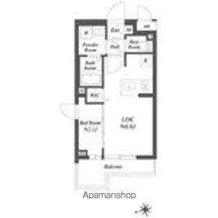 ブランシエスタ用賀【4階】の間取り