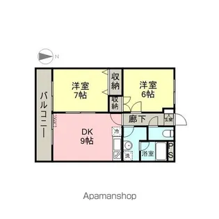 スタフィリア【203号室】の間取り