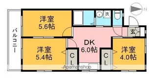 フラット愛宕【2階】の間取り