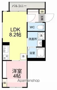 グロウランス薬師堂Ⅱ【3階】の間取り