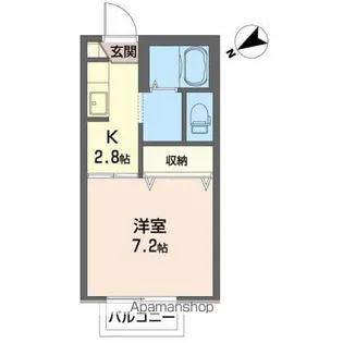 カオリーモ青山B【2階】の間取り