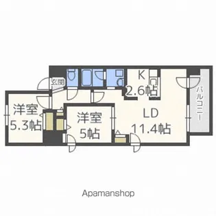 AMABILIS【6階】の間取り
