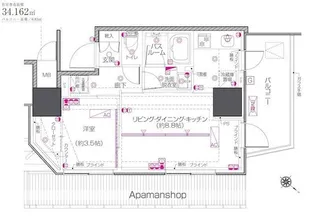 ZOOM中目黒【7階】の間取り