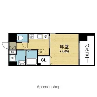 PARK HILLS玉造KALMIA【6階】の間取り