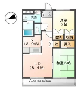 シャルマンハイツ【2階】の間取り