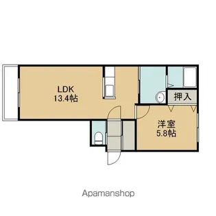 ロイヤルハイム美園B【203号室】の間取り