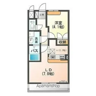 岐阜県岐阜市水海道4丁目【アパート】の間取り