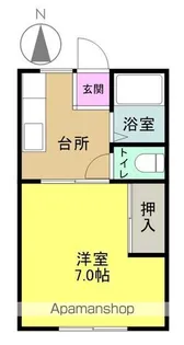 月見ハイツ【102号室】の間取り