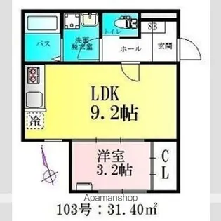 BAU北仙台【1階】の間取り