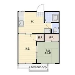 アルス極楽B棟【108号室】の間取り