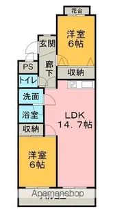 グランドール・清水苑【2-C号室】の間取り