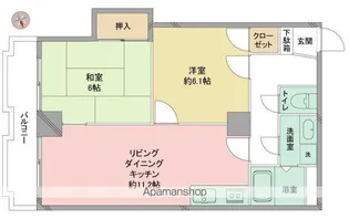 ホリホックイン萩丘【2階】の間取り