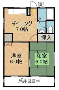 野島ハイツ【2階】の間取り