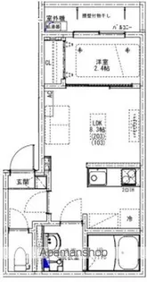 KEIAI RESIDENCE 新柏【1階】の間取り
