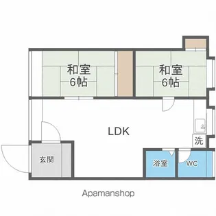 三島ハイツⅠ【2階】の間取り