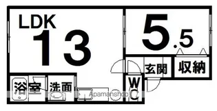 クレイトンハウスS【1階】の間取り