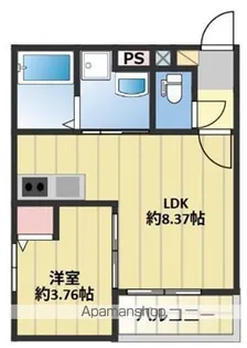 AIMER 花畑南【103号室】の間取り