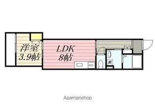 ペルル穴川【1階】の間取り