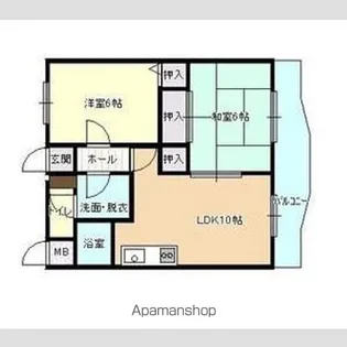 カサデ楠見【201号室】の間取り