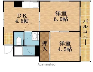 高殿マンション【401号室】の間取り