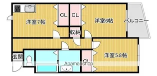 ブエナビスタ大津ウエスト【302号室】の間取り