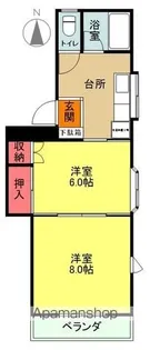 コーポ水野谷【A号室】の間取り