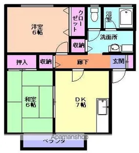 ガーデンシティ桜町G【201号室】の間取り