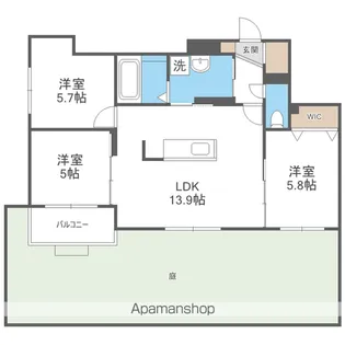 パーク農試館【1階】の間取り
