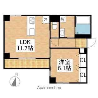 エスリア大須【1階】の間取り