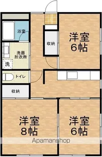 クレール新村【S2-1号室】の間取り