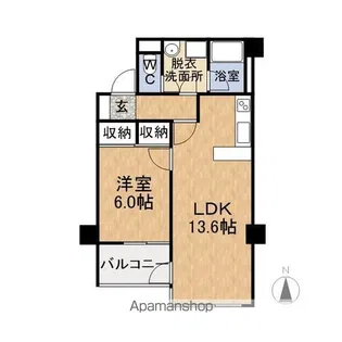 リルト四ツ井【203号室】の間取り