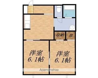 フレグランス馬見塚B【202号室】の間取り