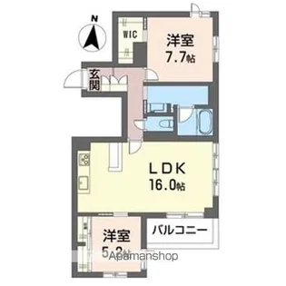 クレストタウン常盤【2階】の間取り