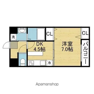 ベルダァー3番館【6階】の間取り
