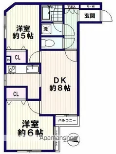 カーサ・デ・セビーア弥生【2階】の間取り