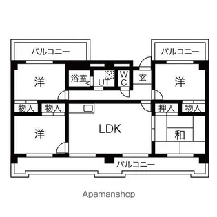ドミール幸心【4階】の間取り