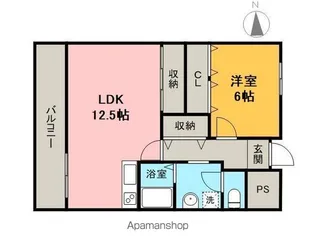 PLUS O2 BUILD【7階】の間取り